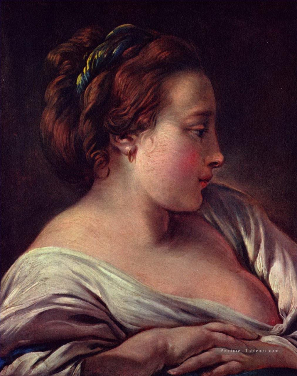 Tête de femme François Boucher Peintures à l'huile